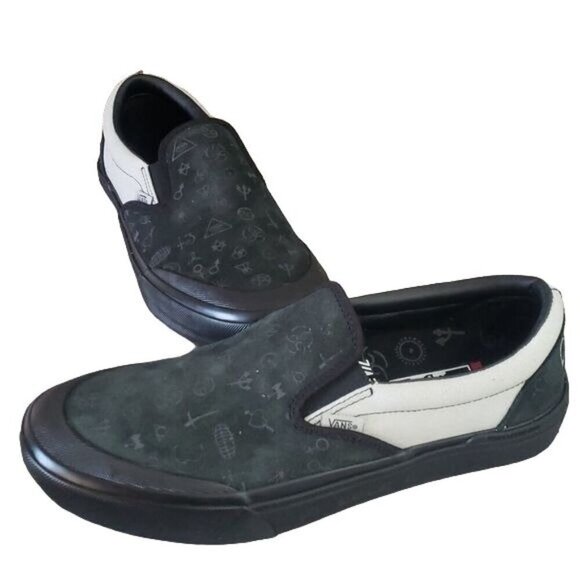New Vans BMX Slip‎ On Cult Black Grey Sneakers - Picture 3 of 11